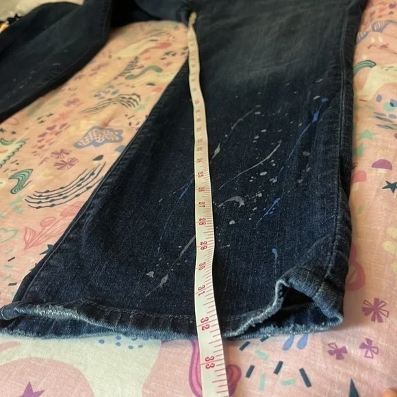 Seven7 Dark Wash Paint Splatter Jeans - Picture 12 of 16